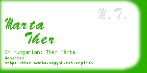 marta ther business card